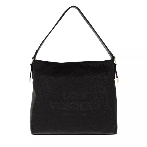 Love Moschino Logo Engraved Shoulder Bag Nero Sac hobo