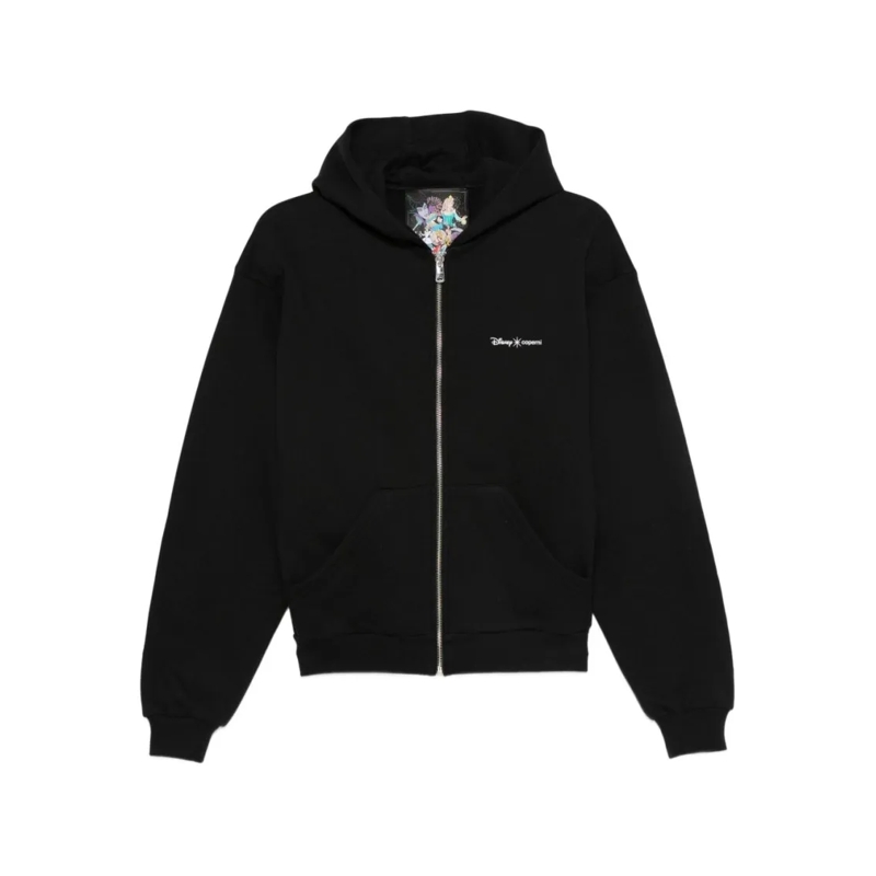 Coperni  Maleficent-Designed Zip-Up Hoodie With Horned Hood Black