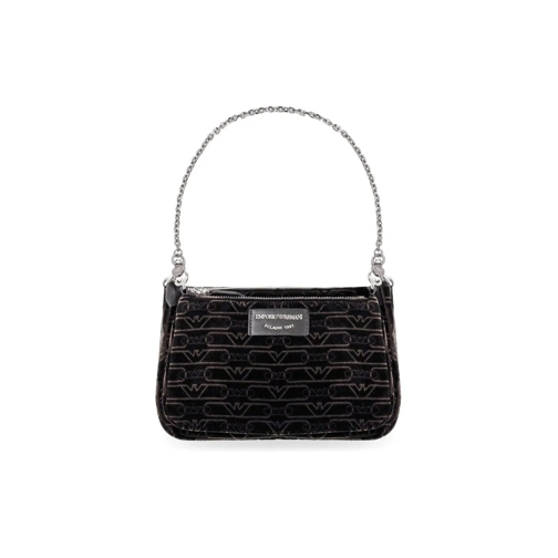 Emporio Armani Crossbodytas EMPORIO ARMANI SCHWARZE MONOGRAM UMHÄNGETASCHE MIT schwarz