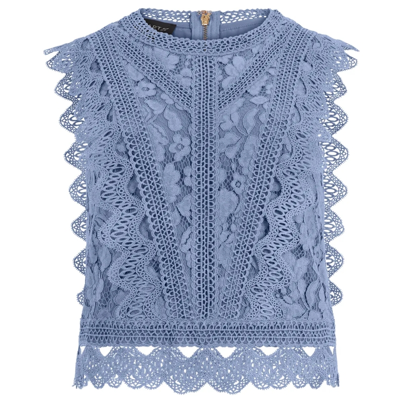 Apart Top Spitzentop hell-blau