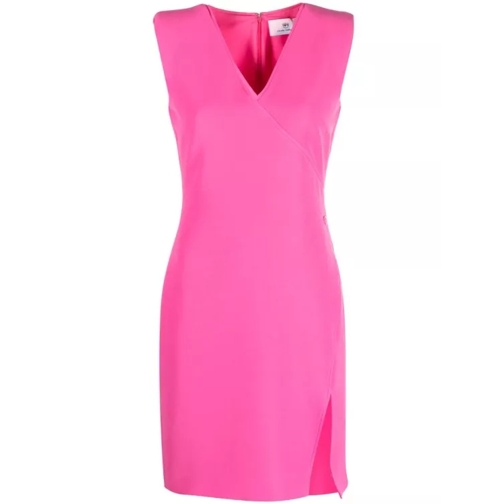 Chiara Ferragni Pink V-Neck Dress Pink Robes