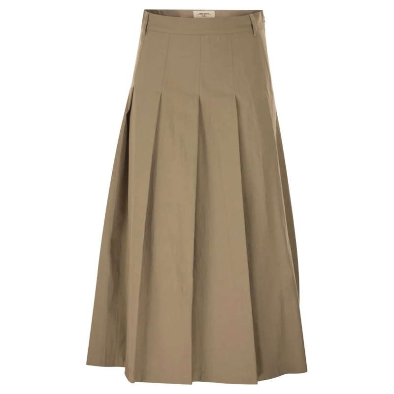 Max Mara Minirok Wkdorme - Washed Gabardine Skirt Neutrals