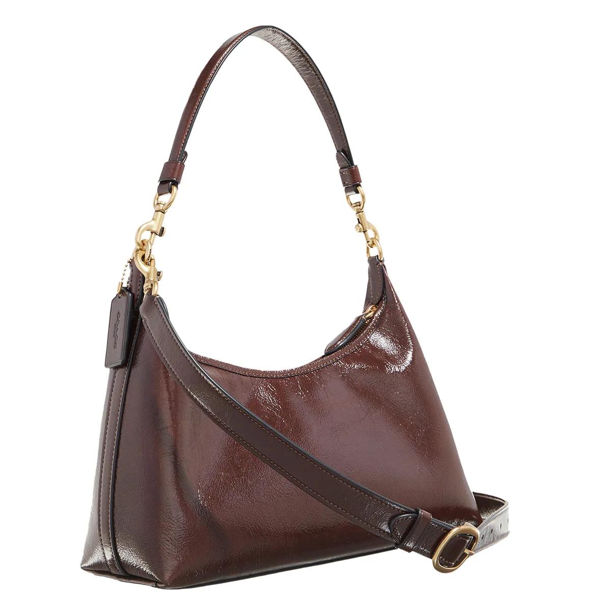 Coach Hobo bags Glazed Leather Juliet Shoulder Bag in bruin