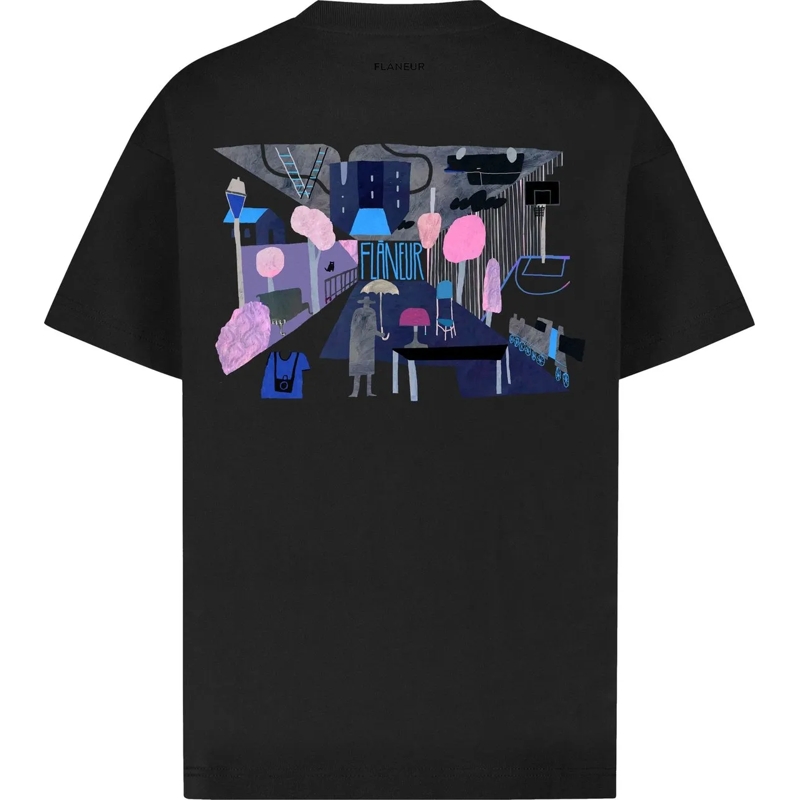 Flâneur T-shirt Upside Down T-Shirt | Black schwarz