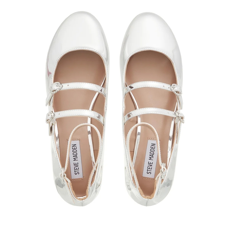 Steve Madden Mary Janes Colleague Silver(Image 4)