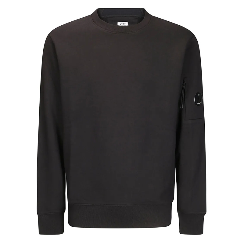 CP Company  Diagonal Raised Fleece Sweatshirt Black