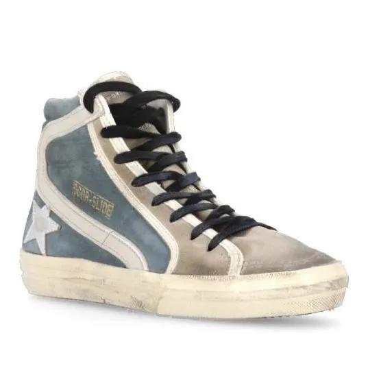 Golden Goose Low-Top Sneaker - Blue Hightop Suede Leather Sneakers - Gr. 37 (EU) - in Blau - für Damen