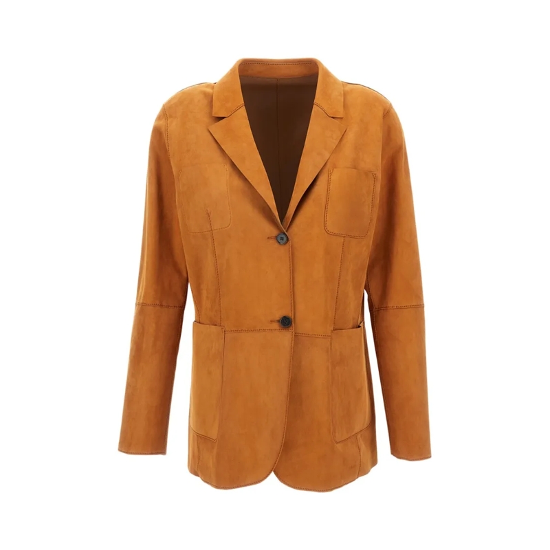 Desa 1972 Blazer Classic Brown Jacket With Structured Silhouette Brown