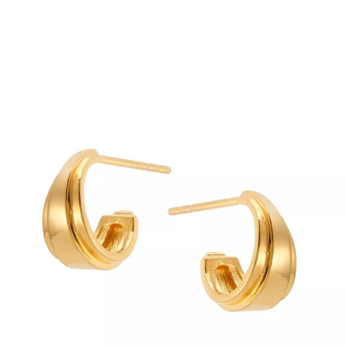 V by Laura Vann Angelina Mini Hoop Earrings Yellow Gold Ring