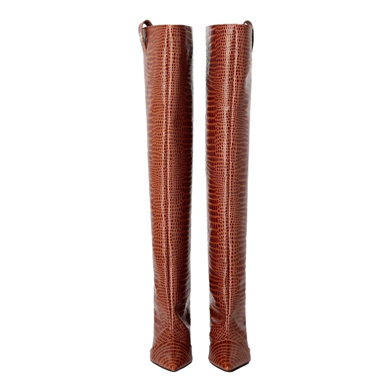 Philipp Plein Stiefel Stiefel Niedrige Absätze Overknee Cocco Crocco Pri braun(Image 2)