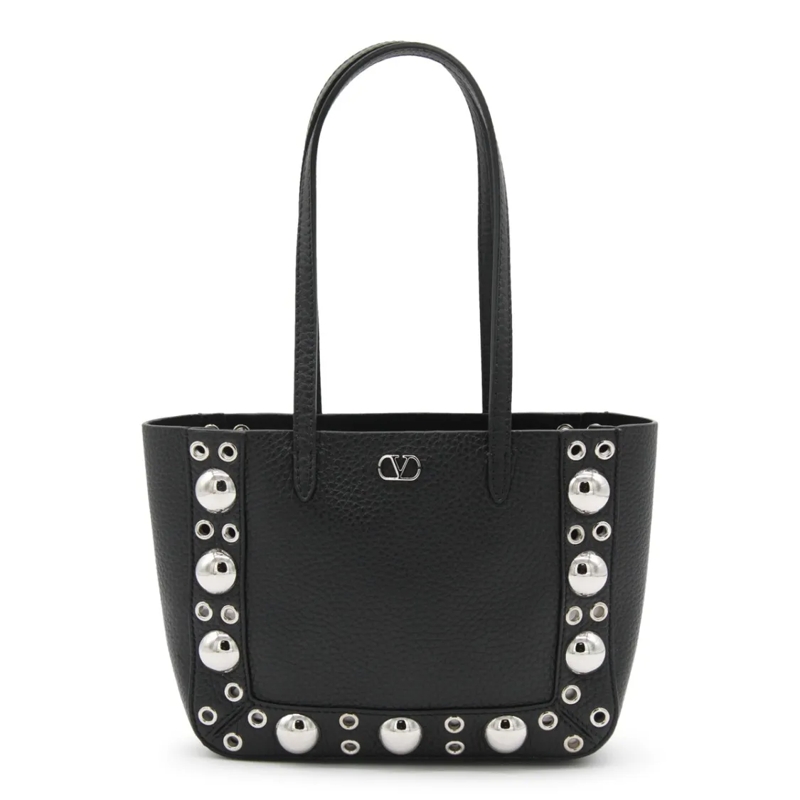 Valentino Garavani Tote Black Leather Tote Black