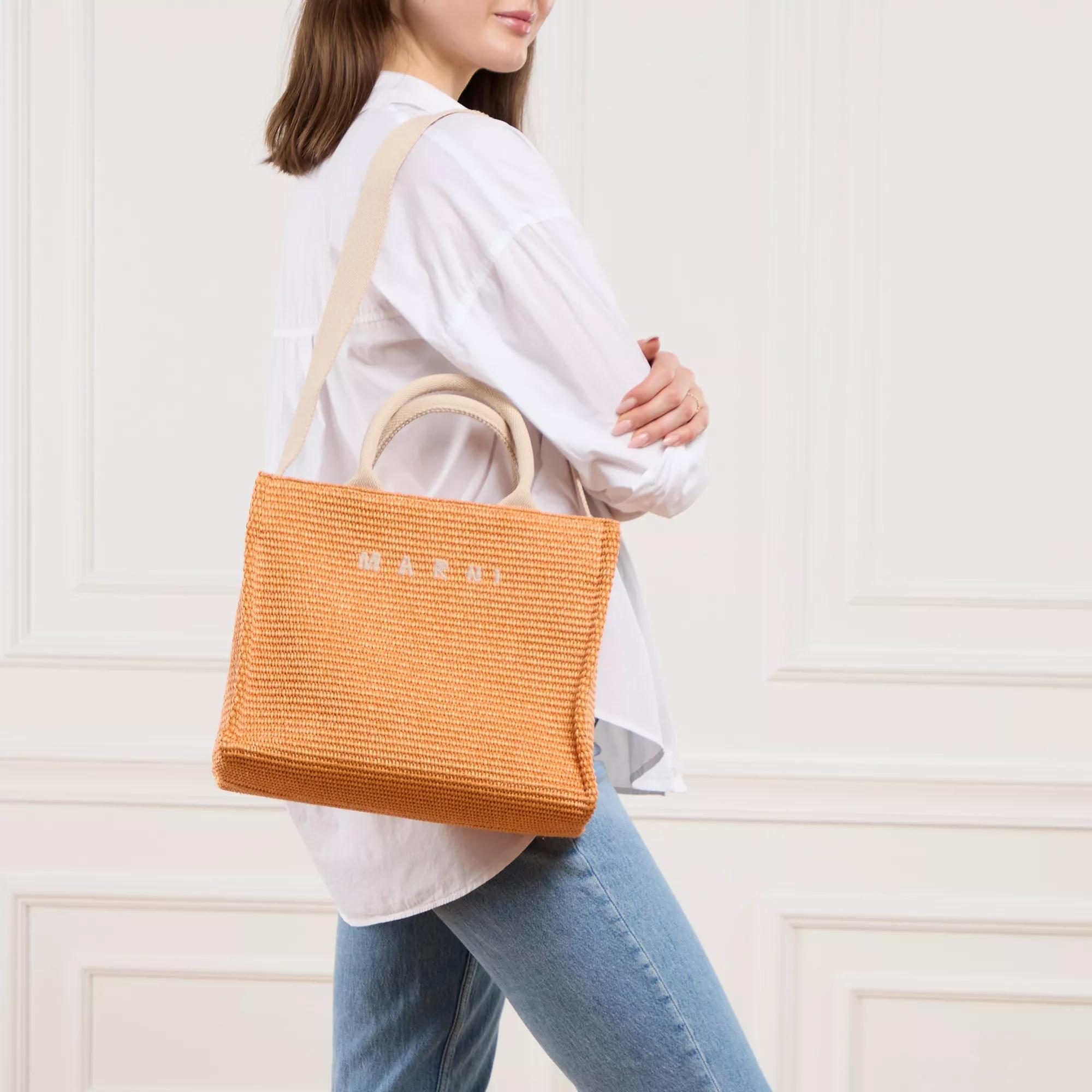 Marni Totes Small Basket in oranje