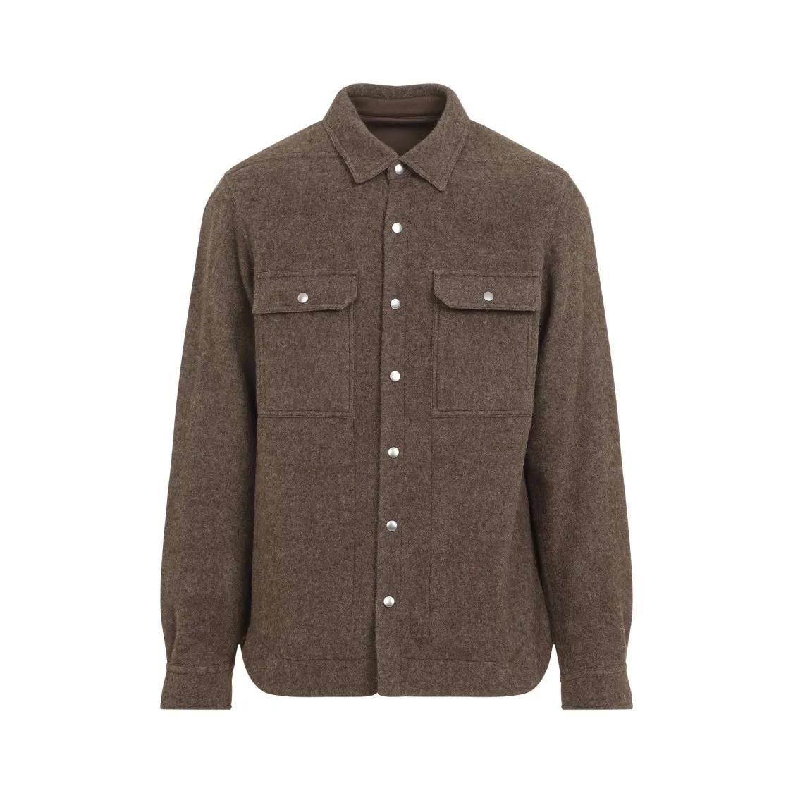 Rick Owens - Brown Virgin Wool Shirt - Größe 48 - braun