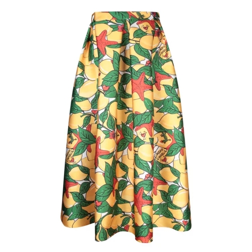 Alessandro Enriquez Full-Circle Duchesse Fabric Skirt Multicolor 