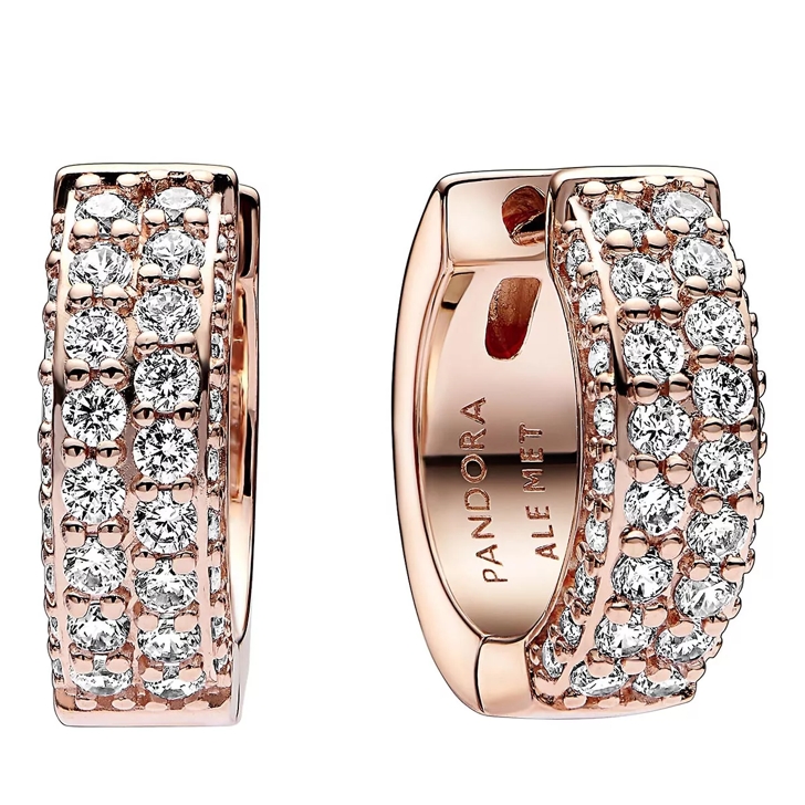 Pandora rose on sale gold diamond earrings