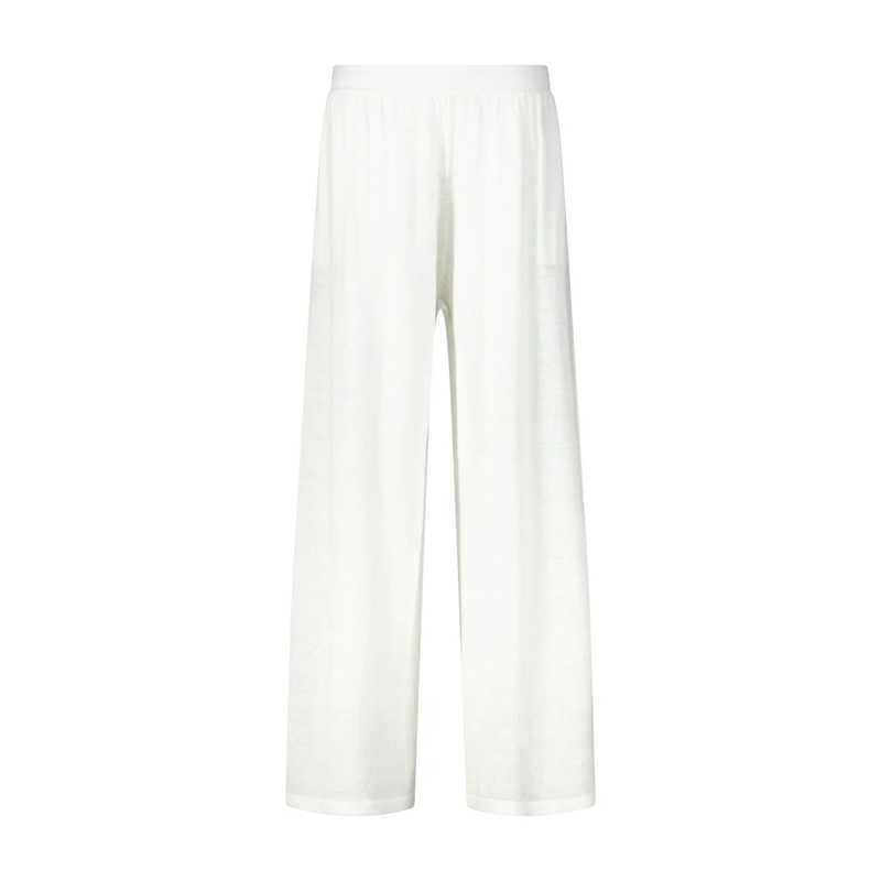 Sminfinity Pantalons décontractés Palazzo-Hose mit Leinen Weiß