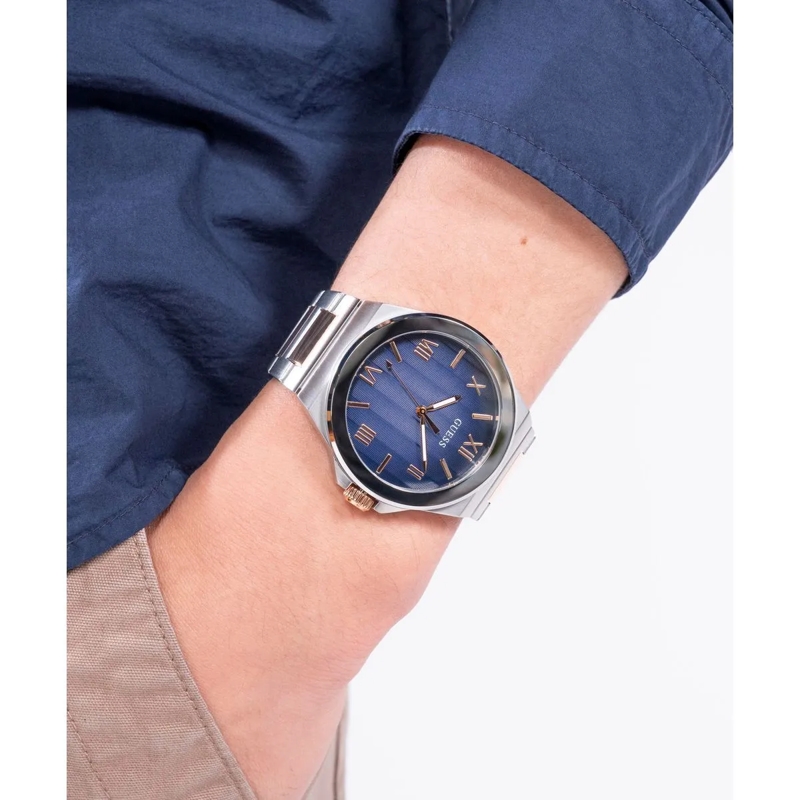 Guess Quarzuhr Quarz-Analoguhr Vinyl silber(Image 5)