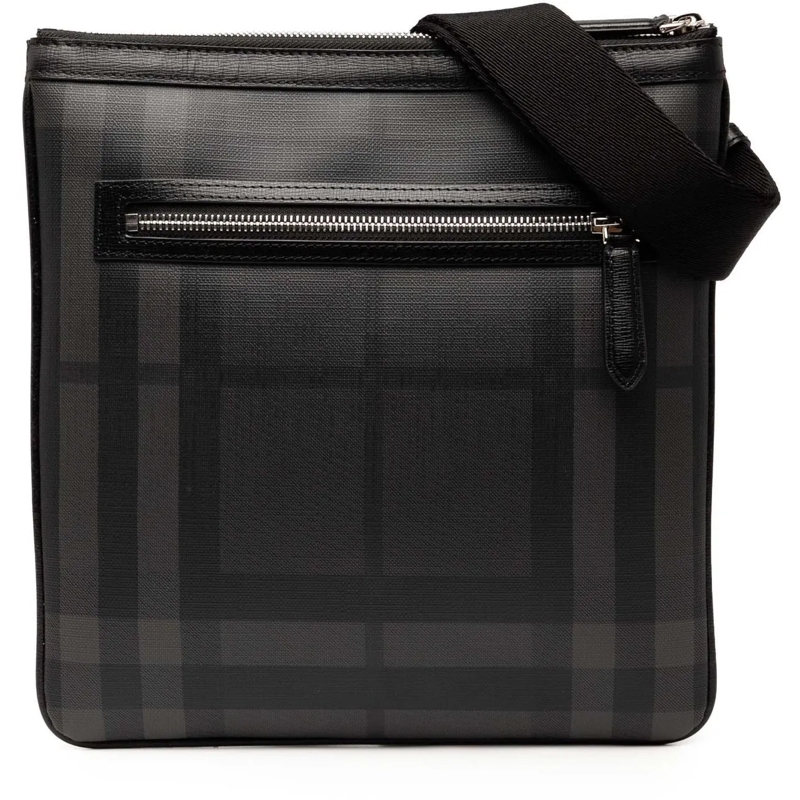 Burberry Schultertasche Smoke Check Coated Canvas Beckley Crossbody braun