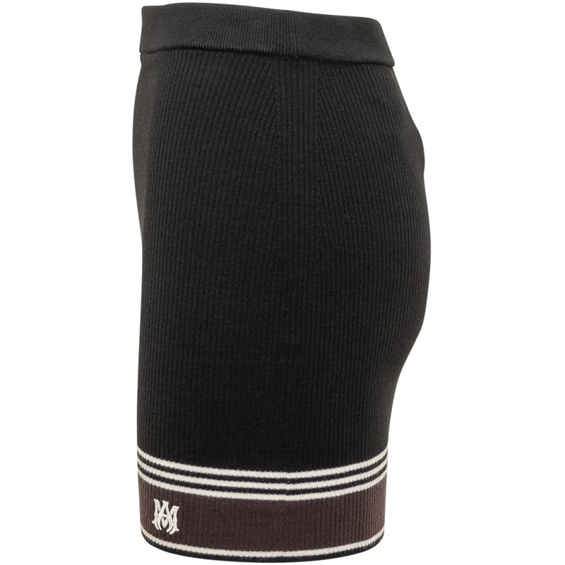 Amiri Minijupe Gonna Mini a Coste schwarz(Image 3)