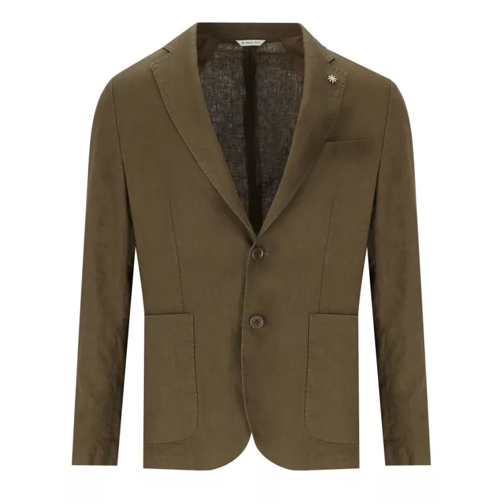 Manuel Ritz Brown Single-Breasted Jacket Brown 