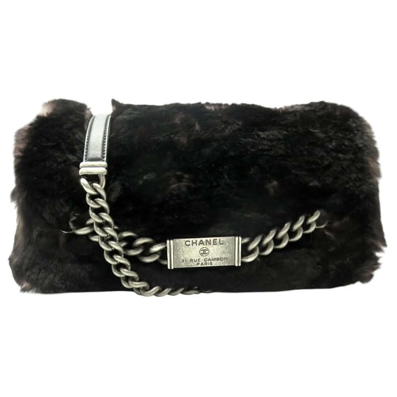 Chanel Crossbody Bag NEUE CHANEL TIMELESS LEDER FELL ORYLAG HANDTASCHE  schwarz