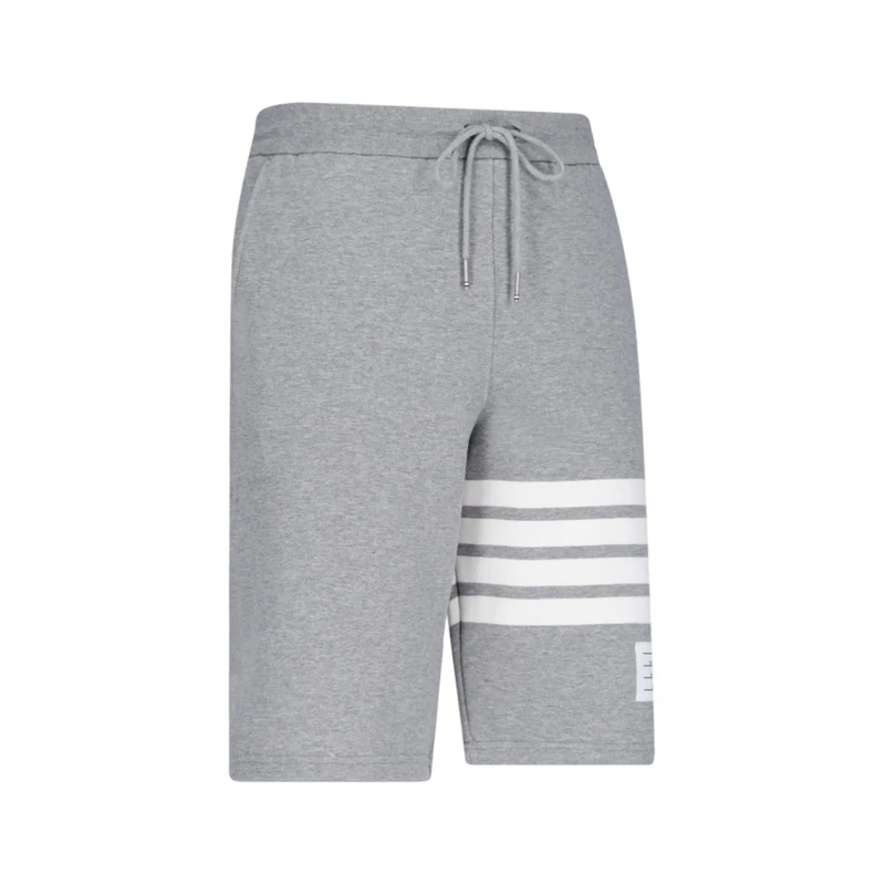 Thom Browne Casual Shorts "4-Bar" Sports Shorts, In Grey Cotton Grey