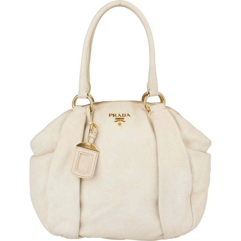 Prada Tote Prada White Calfskin Vitello Handbag weiß
