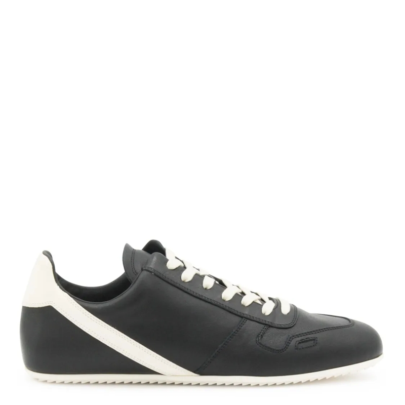 Rick Owens Lage-top sneaker Black Leather Minimal Sneakers Black