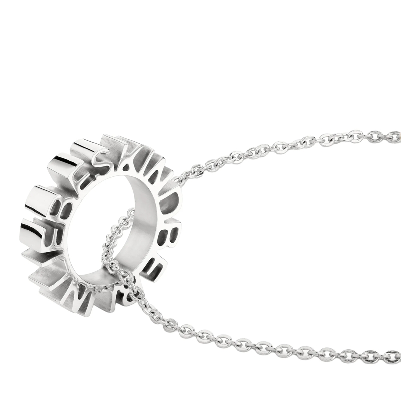 Liebeskind Berlin Mittellange Halskette Edelstahl 3D Lettering schwarz(Image 6)