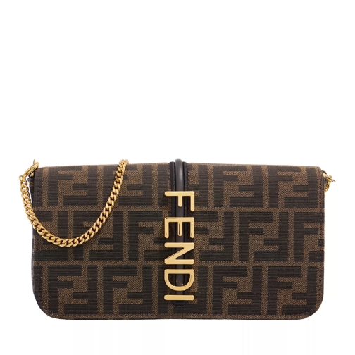 Fendi Fendigraphy Wallet On Chain Brown Wallet On A Chain