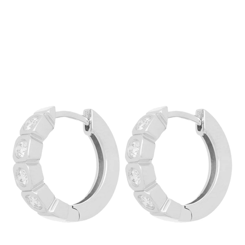 VOLARE Earring Hoops 8 Brill ca. 0,40 White Gold Creole