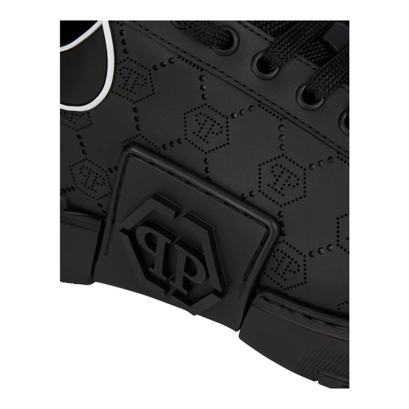 Philipp Plein Low-Top-Sneaker Lo-Top Turnschuhe Monogram schwarz(Image 5)