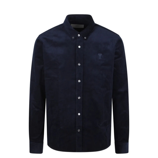 AMI Paris Classic Fit Shirt Blue Camicie