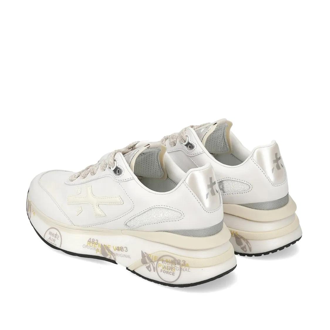 Thumbnail - Premiata Low-Top Sneaker - Moerund Sneakers In White Leather And Technical Fa - Gr. 36 (EU) - in Weiß - für Damen