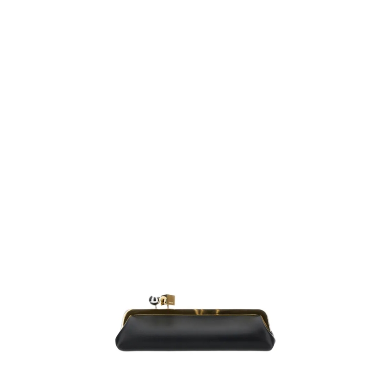 Jacquemus Clutch Long Lamb Leather Pouch Black