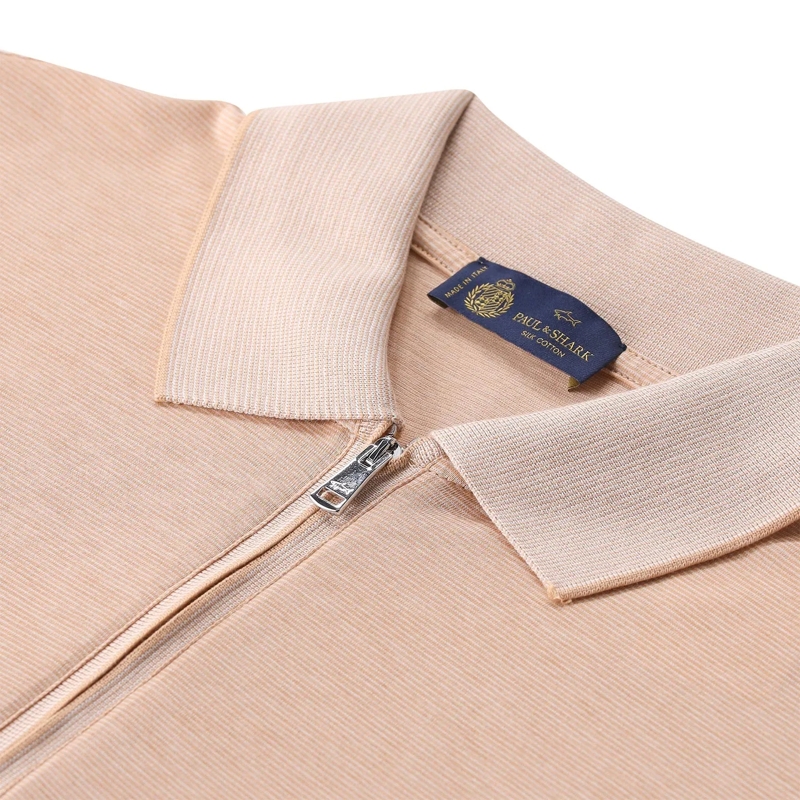 Paul & Shark Polohemd Poloshirt mit Seide orange(Image 4)