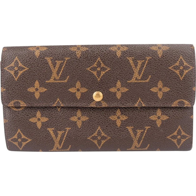 Louis Vuitton Geldbörse Louis Vuitton Canvas Monogram Sarah Wallet braun