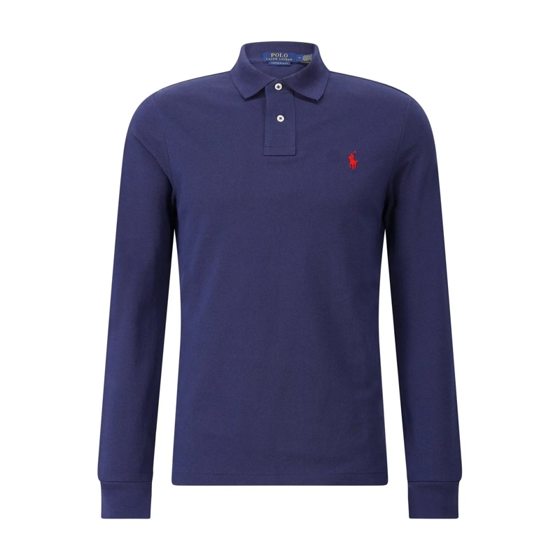 Polo Ralph Lauren Polo Langarm-Poloshirt mit Logo Dunkelblau