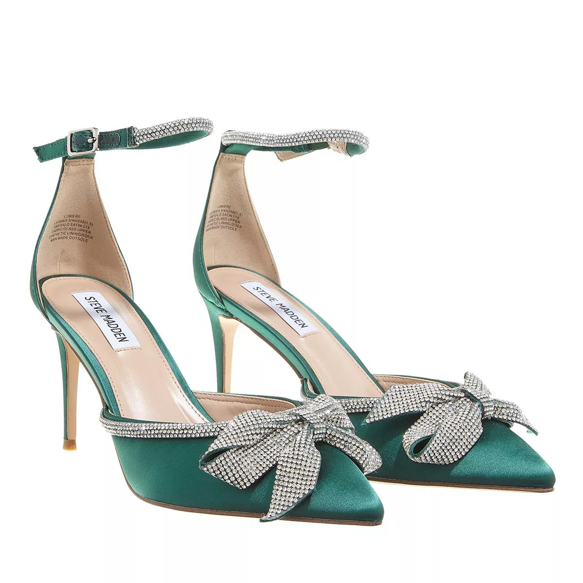 Emerald green stilettos on sale