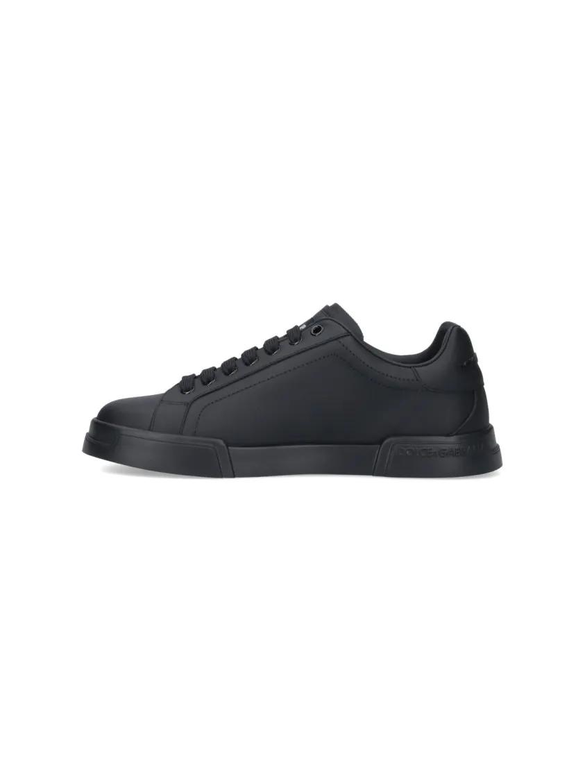 Thumbnail - Dolce&Gabbana Low-Top Sneaker - 'Portofino Vintage' Sneakers – Black - Gr. 39,5 (EU) - in Schwarz - für Damen
