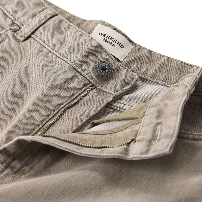 WEEKEND Max Mara Freizeithose Wide-Fit Hose aus Baumwolle beige(Image 3)