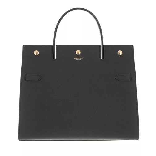 Burberry Title Tote Bag Leather Black Tote