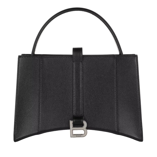 Balenciaga Hourglass Tote Bag Leather Black Rymlig shoppingväska