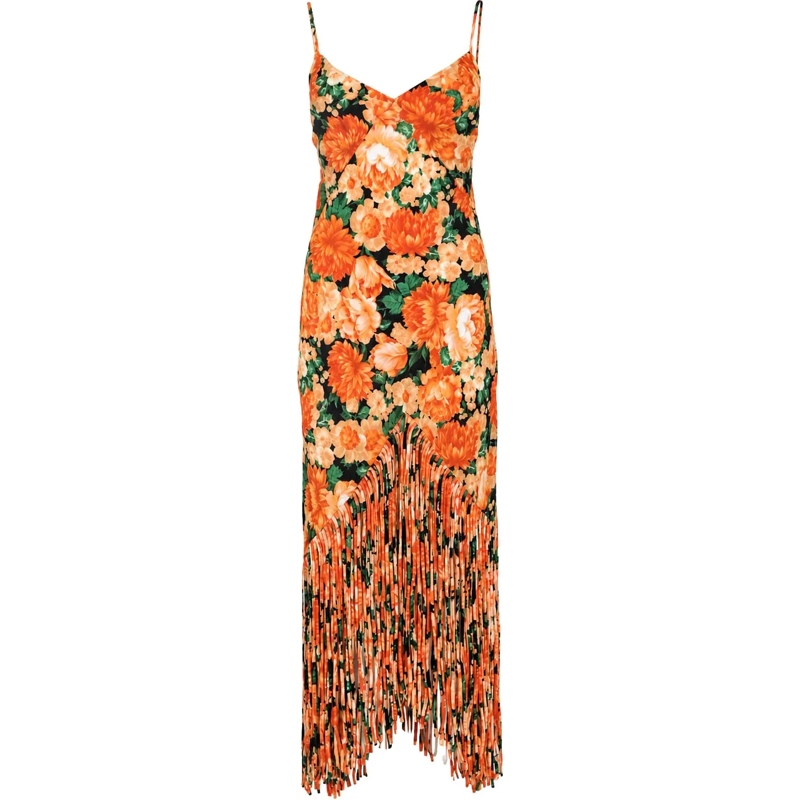 Pinko Robe longue Dresses Mult.Arancio/Verde orange