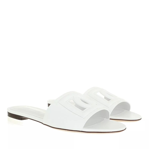 Dolce&Gabbana White Slides Sandals White Claquette
