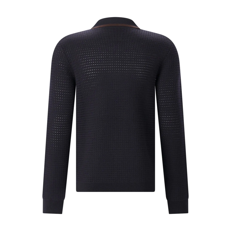 Casablanca Poloshirt Poloshirt aus Wolle blau(Image 3)