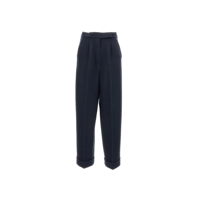 Max Mara  Rugiada Cropped Trousers Blue