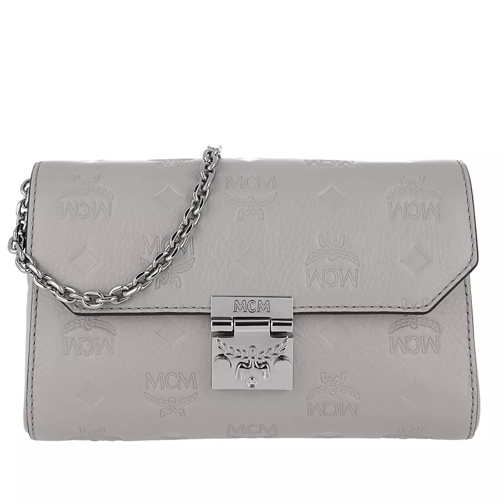 MCM Millie Leather Wallet Small Flap Crossbody Bag Dove Crossbody Bag