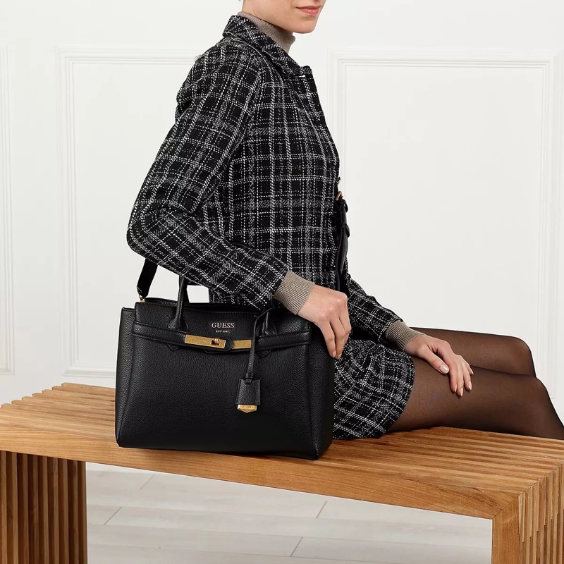 Guess Tote Enisa High Society Satchel Black(Image 2)
