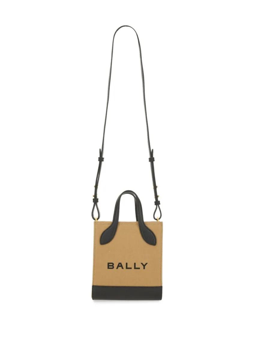 Bally Shoppers & Totes Structured Bag With Prominent Logo in beige
